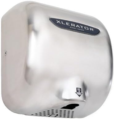 Xlerator Automatic Surface Mounted Hand Dryer Nozzle: 0.8, Voltage: 220 / 240V, 6.5 Amp, Cover Color: Brushed Stainless Steel