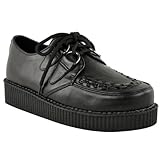 Fashion Thirsty Womens Creeper Goth Punk Platform Lace Up Shoes Flat Size