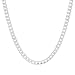 NYC Sterling Men's 5mm Solid Sterling Silver .925 Curb Link Chain Necklace, Made in Italy (28)