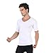HOTER Mens Slim And Tight Super Soft Compression & Slimming Shaper V-Neck T-shirt