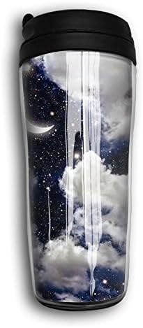 RESS TGR Moon Night Sky Travel Coffee Mug Milk Coffee Cup Plastic Travel Mug,350ml
