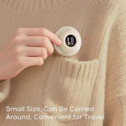 sunvito Sleep Earbuds for Side Sleepers, Mini Invisible Wireless Bluetooth 6.0 Micro Sleep Headphones, Hidden Earbuds with LED Screen for Small Ears Sleeping, Exercise, Working, Hiking (Off-White)