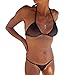 SHERRYLO Black Sheer Micro String Bikini See Thru Bikinis Extreme Sexy Mini Thong Swimsuit for Women Exotic Mesh Bathing Suit