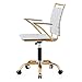 MEELANO -N Office Chair, Gold/White, One Size