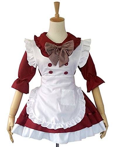 Nawty Fox Lolita Cosplay French Maid-Burgundy