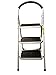 LavoHome 330lbs Upper Reach Reinforced Metal Folding Step Ladder Stool Household Kitchen Use (Three Step Ladder)