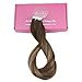 Full Shine Tape In Human Hair Extensions Remy Hair 16 Inch Balayage Color 4/24/4 Medium Brown Highlighted Seamless Skin Weft Hair Extensions 20 Pieces 50 Grams