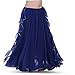 ROYAL SMEELA Chiffon Belly Dance Skirt Slit Bellydance Skirts Tribal Belly Dancer Costumes for Women Carnival Outfit