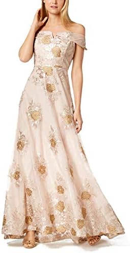 calvin klein off the shoulder long dress