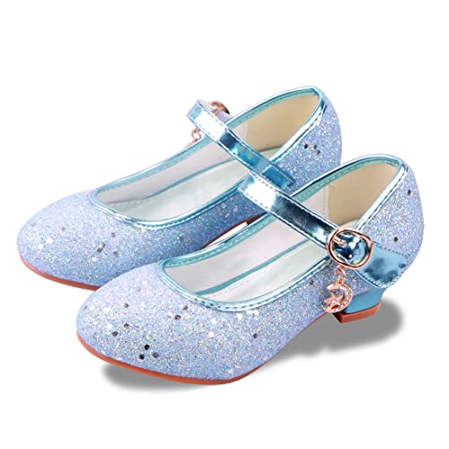 ALPHELIGANCE Girls Sparkle Mary Jane Princess Dress Shoes