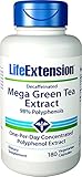 Life Extension Decaffeinated 98% Polyphenols Mega Green Tea Extract, 180 Count