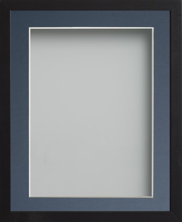 Frame Company Webber Black with Blue Mount, 9x7 for 7x5 inch