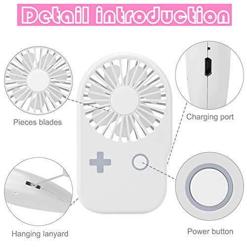image for Aluan Mini Handheld Fan Powerful Small Personal Portable Fan Speed Adj