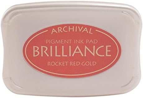 Vaessen Tsukineko Brilliance Ink Pad Red/Metallic Gold/Metallic Rose Gold Red Rose