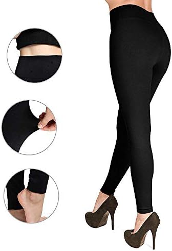 High Waisted Yoga Leggings -Regular and Plus Size -Super Soft Full Length Opaque Slim