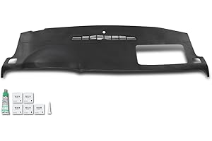 PIT66 TPE Dash Cover Compatible with Chevy Tahoe Suburban/GMC Yukon XL 2007-2014, Fit Chevy Avalanche Silverado/GMC Sierra 2007-2013, Fits Models Without Dash Speaker & Amp Black