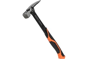 Klein Tools H80918S Smooth Face Framing Hammer with Straight Claw, 18-Ounce Forged Steel, Magnetic Nail Starter and Extra-Lar