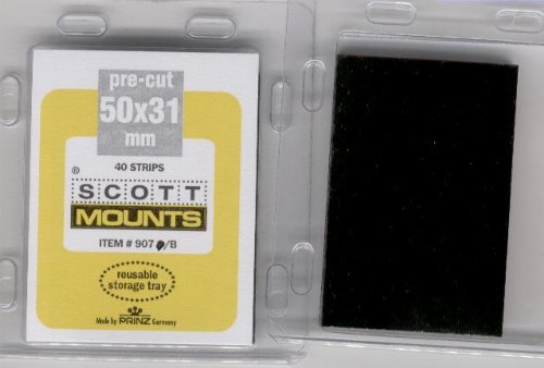 Scott or Prinz 50X31 BLACK Stamp Mounts SCOTT # 907B