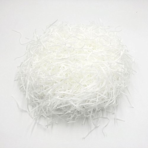 MonkeyJack 20g Shred Paper Raffia Gift Box Filling Material for Wedding Party Gift Wrapping Supplies - White - Thumbnail 2