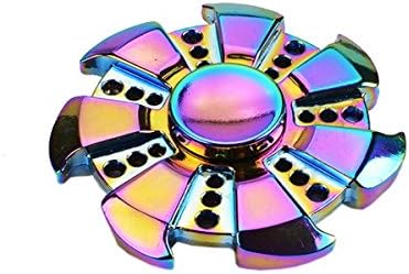 FlyHighHi Colorful rainbow Fire Wheel Hand Finger Spinner Focus Gyro Toys Spinning ADHD Stress Autism Relax EDC Zinc Alloy Toy For Child&amp;Adult