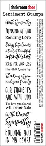 Darkroom Door Sentiment Cling Stamp 7"X1.4"-Sympathy