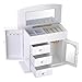 Yescom Wooden Jewelry Box Built-in Mirror Ring Earring Necklace Organizer Storage Case White For Mother Girls Women Wife