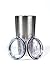 30oz Premium Stainless Steel Double Wall Vacuum Insulated Tumbler Travel Mug by Boulevard - Standard and Bonus Value Sliding Lid Included - Keeps Beverage Temperature Regulated