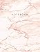 Notebook: Pretty pink marble with bronze lettering; great for journaling, writing, taking notes | 150 College-ruled lined pages 8.5 x 11 (Pink marble collection) by Paper Juice