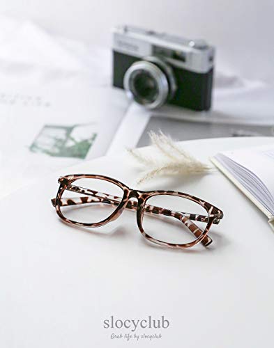 Slocyclub Unisex Oversized Eyeglasses Frame Non-prescription Glasses Round Clear Lens Eyeglasses