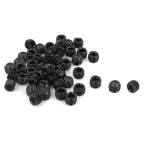 uxcell 8-32x1/8inch Hex Socket Set Cap Point Grub Screws 50pcs