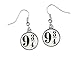 Harry Potter Platform 9 3/4 Silver Plated Earrings