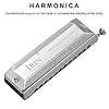 zaote Chromatische Mundharmonika 12-Loch Mundharmonikas Tonart C für Anfänger Mundharmonika mit Schutzhülle und Reinigungstuch practical