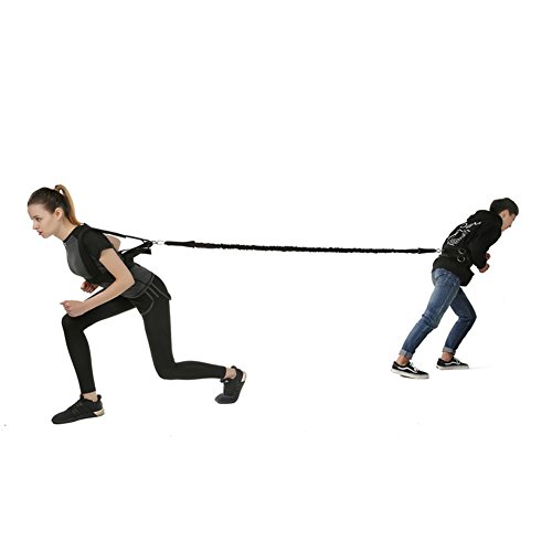 Ueasy Dynamic Resistance and Assistance Trainer Partner Belt with Bungee for Speed Strength Explosive Power Fitness Training(Freedom combination Equipment) (5 Meter Resistance Trainer Set)