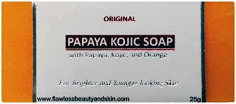 6 Bars of Original Papaya Kojic Whitening Bar - SAMPLE SIZE