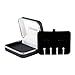 Cuff-Daddy Formal Cufflink Set w/Carbon Fiber & Sterling Silver Plate