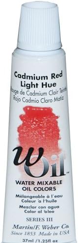 Weber wOil 37ml Water Mixable Oil Color, Cadmium Red Light Hue