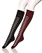 DoSmart Womens Winter Warm Knee High Socks Ladies Wool Cozy Thick Hiking Skiing Comfy Thermal Boot Long Socks 2 Pairs (AA-01)