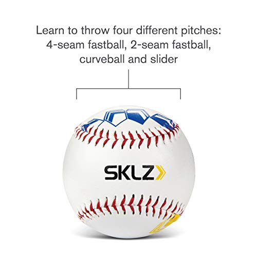 SKLZ Pitch Training Baseball with Finger Placement Markers, White