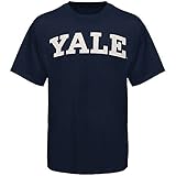 Yale University T-Shirt Yale Bulldogs Arched Logo Tee Blue L