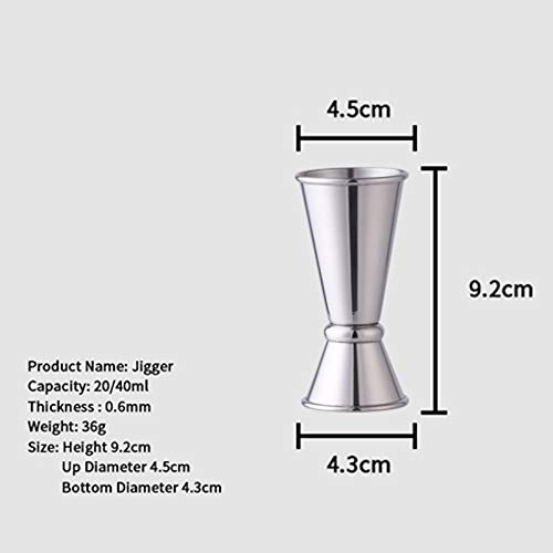 NXYJD 28z 600.800ml Edelstahl Cocktail Shaker BARTDER-Zubehör Bambus Holz Stand Bar Tools Set Kit 6 Stück – Bild 6