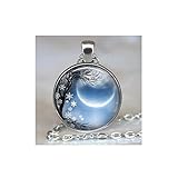 Winter Solstice necklace, new moon necklace, new moon pendant, Solstice jewelry, Solstice jewellry, Wiccan