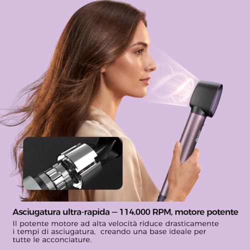 Air Styler 7-in-1 Coanda Modellatore Multifunzione Ionico, Custodia Pelle | Asciugatura rapida 1700W, Boucleur 30&40mm, per Tutti i Capelli: Arriccia, Liscia, Volumizza, Senza Danni, Ideale per Regalo