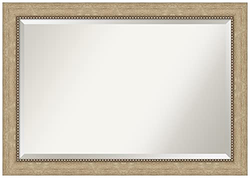 Amanti Art Gold Bathroom Mirror for Over Sink, 29x41 Astor Champagne Rectangle…