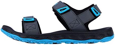 PUCA Faux Leather Mens Casual Sandals Cygnus Grey/SEA Green
