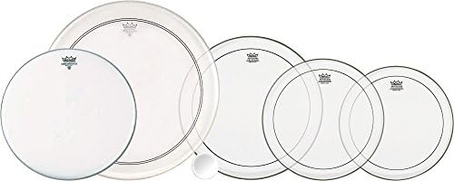Remo 4-Piece Clear Pinstripe Pro Pack with Free 14 in. Coated Ambassador Snare Drum Head Standard