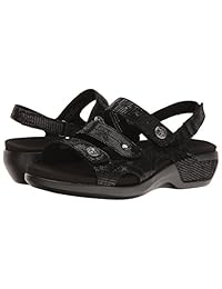 Aravon Women's Power Comfort Three Strap Heeled Sandal