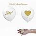 Washunga Fun Gold OH Baby! Girl Boy Baby Shower Mylar Balloons Two Oh Baby Tattoos and Two Gold Lettering White Balloons Decorations