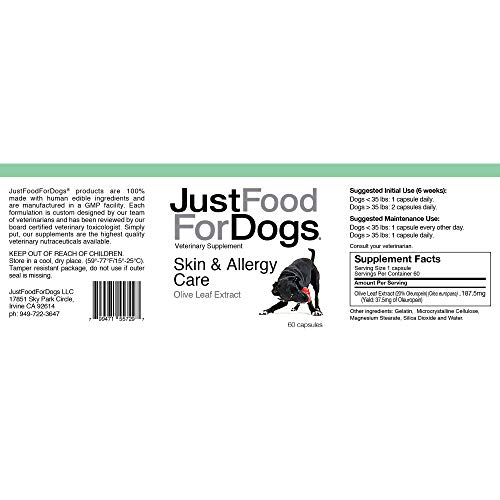 JustFoodForDogs Skin & Allergy Care Supplements for Dogs Immunity
