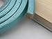 1 Meter Soft 10.0x6.0mm Metallic Aqua Licorice Real Leather Cord