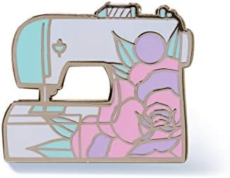 Punky Pins, Floral Sewing Machine Fun Novelty Clothes Brooch Enamel Pin